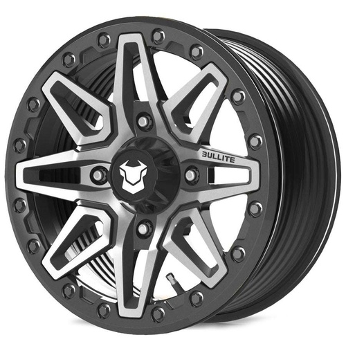 Bullite Pro-03 Satin Black W/ Gunmetal Gray Beadlock - Part Number BS031507041561221 Bullite Pro-03 Satin Black W/ Gunmetal Gray Beadlock Photo