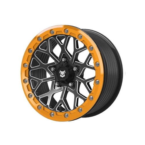 Bullite Pro-05 Satin Black W/ Aerospace Orange Beadlock - Part Number BS051507051141225 Bullite Pro-05 Satin Black W/ Aerospace Orange Beadlock Photo