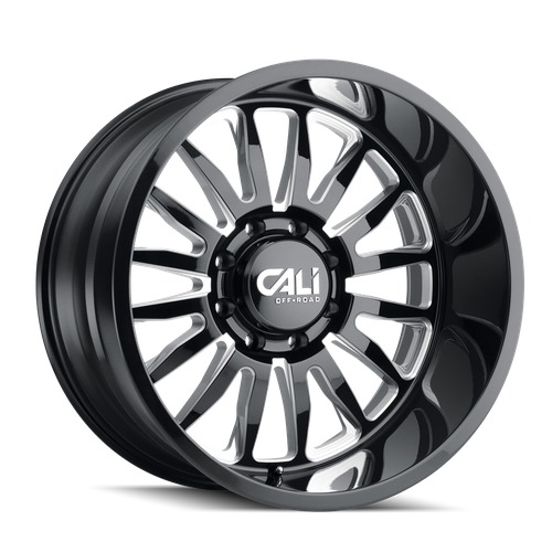 Cali Offroad Summit 9110 Gloss Black W/ Milled Spokes - Part Number 9110-2178BMN Cali Offroad Summit 9110 Gloss Black W/ Milled Spokes Photo