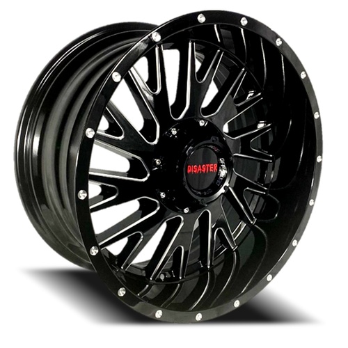 Disaster Off Road D03 Gloss Black W/ Milled Accents - Part Number D03-0550N12GBML Disaster Off Road D03 Gloss Black W/ Milled Accents Photo