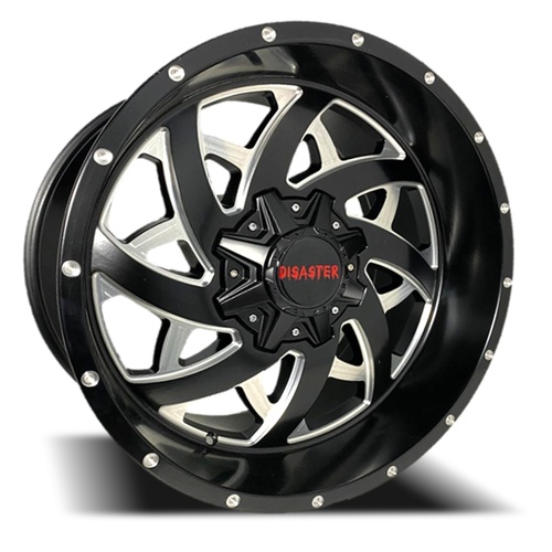 Disaster Off Road D94 Satin Black W/ Milled Accents - Part Number D94-05127N12SBML Disaster Off Road D94 Satin Black W/ Milled Accents Photo