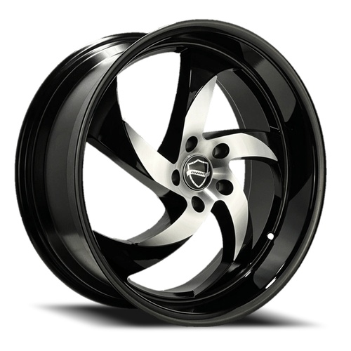 Elegance Danger Gloss Black Machined - Part Number EDANGER-261392424GBMPL Elegance Danger Gloss Black Machined Photo