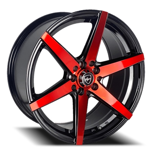 Elegance E002 Gloss Black W/ Candy Red Face - Part Number E002-17510035GRRF Elegance E002 Gloss Black W/ Candy Red Face Photo