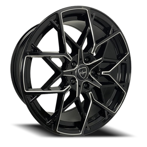 Elegance E009 Gloss Black W/ Milled Accents - Part Number E009-1851435GBML Elegance E009 Gloss Black W/ Milled Accents Photo