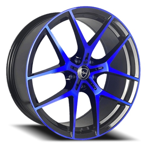 Elegance E017 Gloss Black W/ Candy Blue Face - Part Number E017-051435GBBF Elegance E017 Gloss Black W/ Candy Blue Face Photo