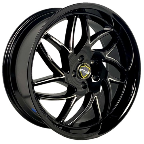 Elegance Magic Gloss Black W/ Milled Accents - Part Number EMAGIC-051435GBMBL Elegance Magic Gloss Black W/ Milled Accents Photo