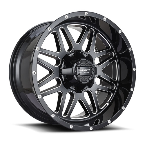Impact Off-Road 806 Gloss Black Milled - Part Number 806GB-21053-12 Impact Off-Road 806 Gloss Black Milled Photo