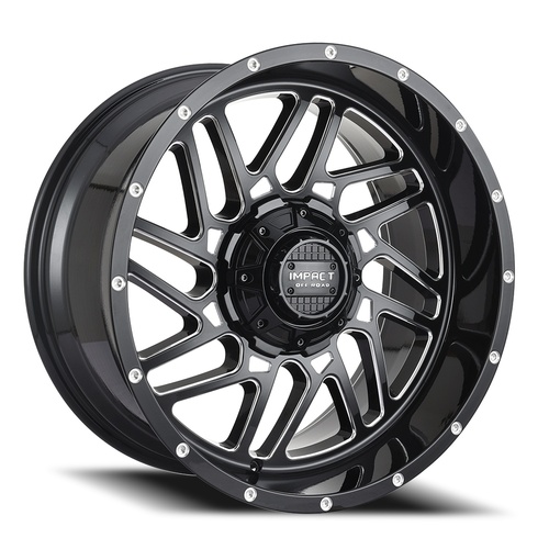 Impact Off-Road 808 Gloss Black Milled - Part Number 808GB-221256-44 Impact Off-Road 808 Gloss Black Milled Photo