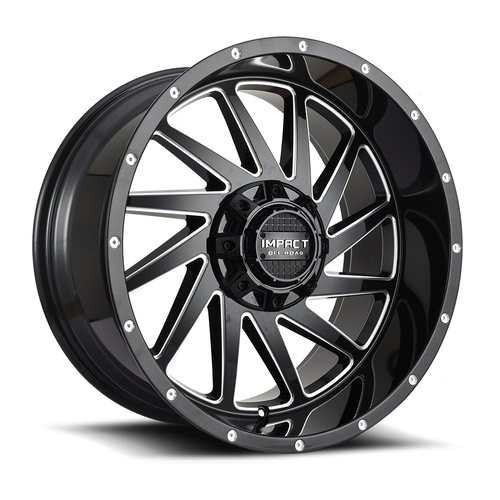 Impact Off-Road 811 Gloss Black Milled - Part Number 811GB-21066-12 Impact Off-Road 811 Gloss Black Milled Photo