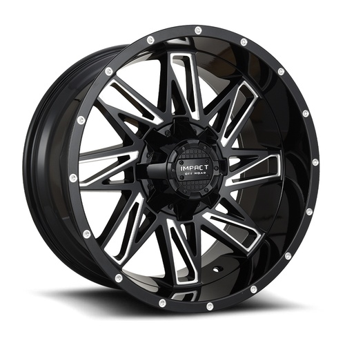 Impact Off-Road 814 Gloss Black Milled - Part Number 814GB-79066-00 Impact Off-Road 814 Gloss Black Milled Photo