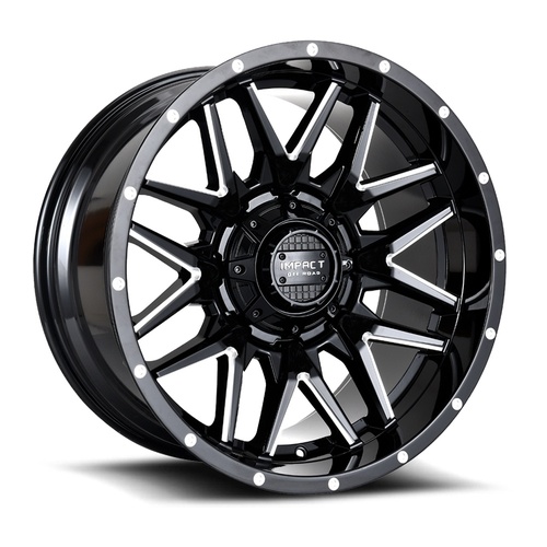 Impact Off-Road 819 Gloss Black Milled - Part Number 819GB-89066-12 Impact Off-Road 819 Gloss Black Milled Photo