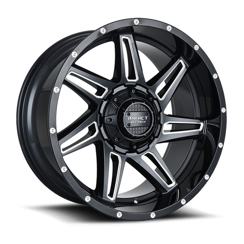 Impact Off-Road 820 Gloss Black Milled - Part Number 820GB-21053-12 Impact Off-Road 820 Gloss Black Milled Photo