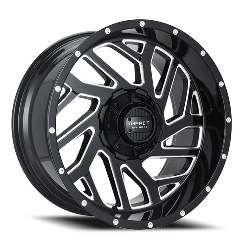 Impact Off-Road 823 Gloss Black Milled - Part Number 823GB-21053-12 Impact Off-Road 823 Gloss Black Milled Photo