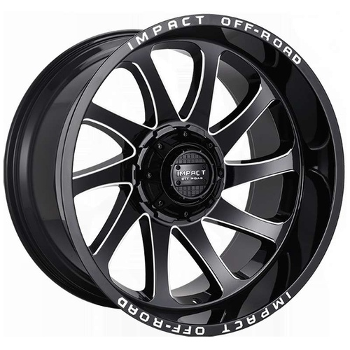 Impact Off-Road 825 Gloss Black Milled - Part Number 825GBX-261266-12 Impact Off-Road 825 Gloss Black Milled Photo