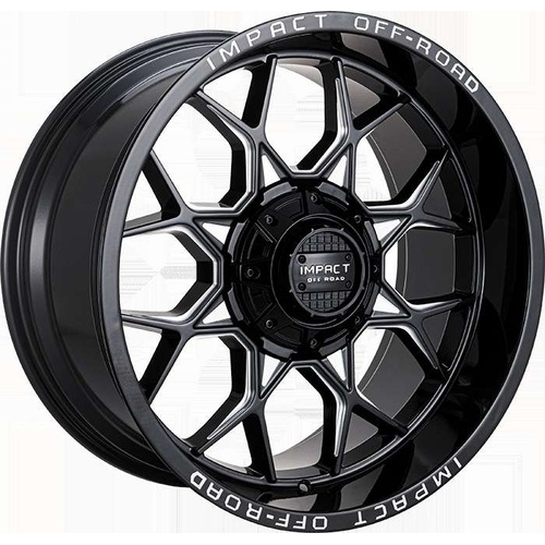Impact Off-Road 828 Gloss Black Milled - Part Number 828GBX-21066-12 Impact Off-Road 828 Gloss Black Milled Photo
