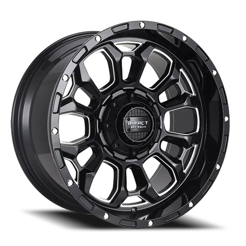 Impact Off-Road 901 Gloss Black Milled - Part Number 901GB-21066-12 Impact Off-Road 901 Gloss Black Milled Photo