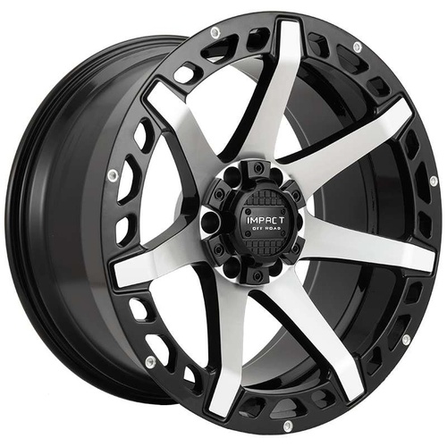 Impact Off-Road 904 Gloss Black Machined - Part Number 904BMF-21066-12 Impact Off-Road 904 Gloss Black Machined Photo