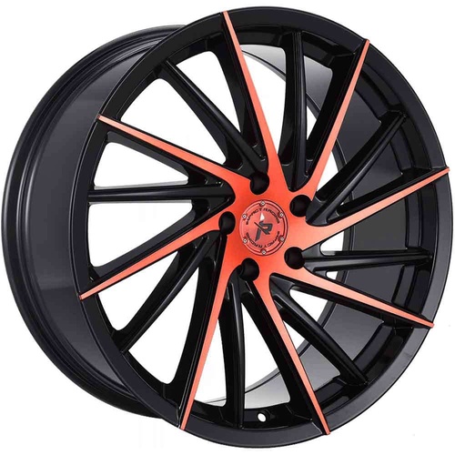 Impact 608 Gloss Black W/ Red Machined Face - Part Number 608BMFR-28513+35 Impact 608 Gloss Black W/ Red Machined Face Photo