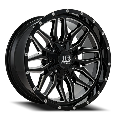 K2 Rage K16 Gloss Black Milled - Part Number K16209655135+00GBML K2 Rage K16 Gloss Black Milled Photo