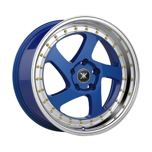 Karma Kr-105 Blue With Machined Lip - Part Number KR105-177545+38GBML Karma Kr-105 Blue With Machined Lip Photo