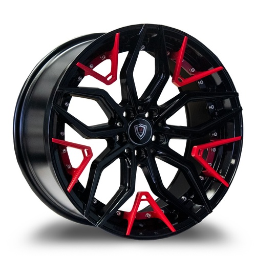 Marquee Wheels M3371 Black & Red - Part Number 3371209511515GBR Marquee Wheels M3371 Black & Red Photo