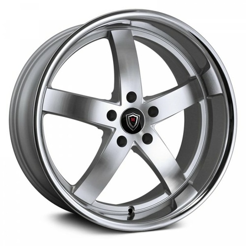 Marquee Wheels M5330B Silver Machined W/ Stainless Lip Photo