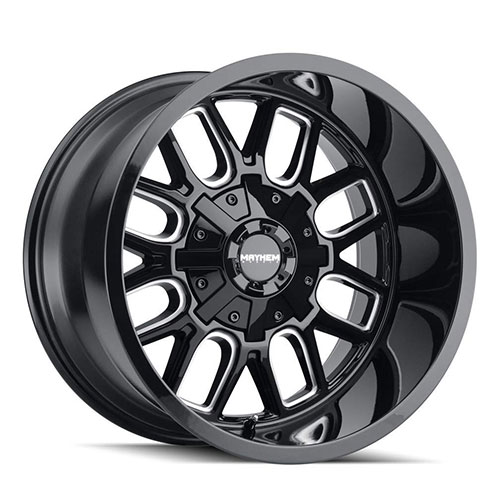 Mayhem Cogent 8107 Gloss Black W/ Milled Spokes - Part Number 8107-2978BM Mayhem Cogent 8107 Gloss Black W/ Milled Spokes Photo