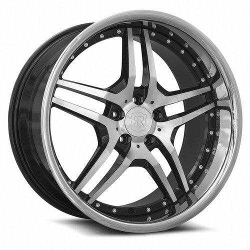 Mrr RW2 Black W/ Machined Lip - Part Number RW0218805xx25BK-51420 Mrr RW2 Black W/ Machined Lip Photo