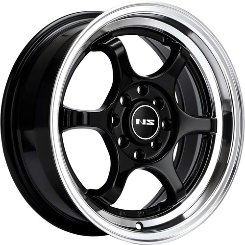 NS Wheels Ns1202 Gloss Black With Machined Lip Photo