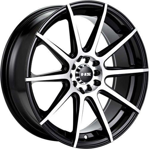 NS Wheels Ns1501 Gloss Black Machined - Part Number NS1501188026+38BMF NS Wheels Ns1501 Gloss Black Machined Photo