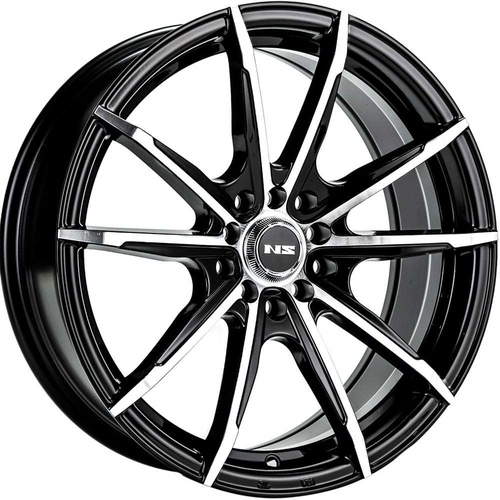NS Wheels Ns1602 Gloss Black Machined - Part Number NS1602177526+38BMF NS Wheels Ns1602 Gloss Black Machined Photo