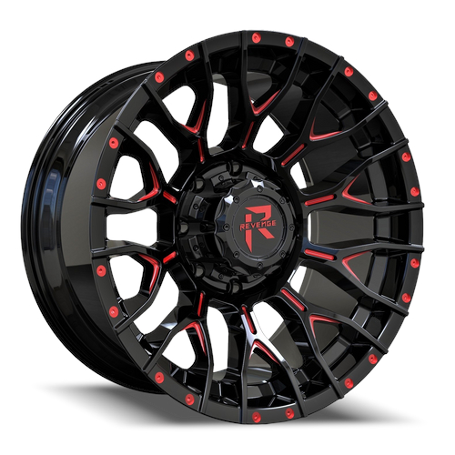Revenge Rv201 Black Milled With Red Tint - Part Number RV201-20908165+00BRW Revenge Rv201 Black Milled With Red Tint Photo