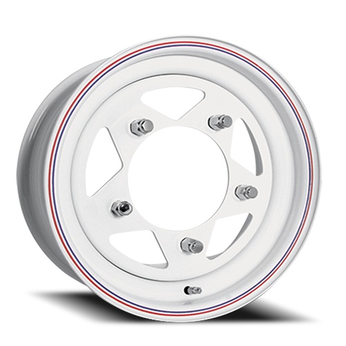 US Wheel Baja Star Gloss White Photo