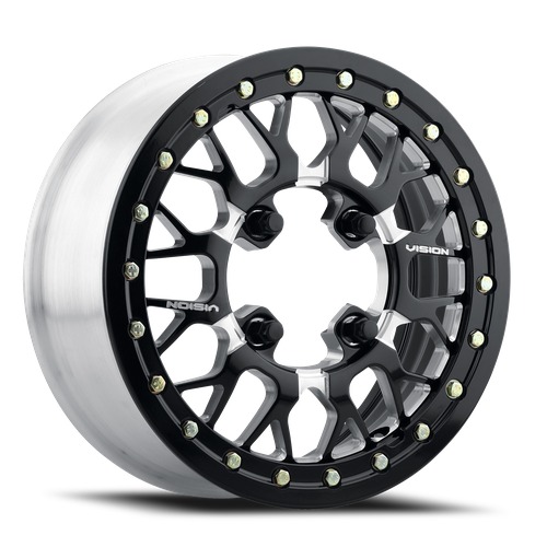 Vision Storm Utv 346 Gloss Black Milled Spoke