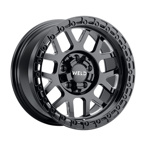 Weld Off-Road Cinch Gloss Black Milled w/ Gloss Black Ring