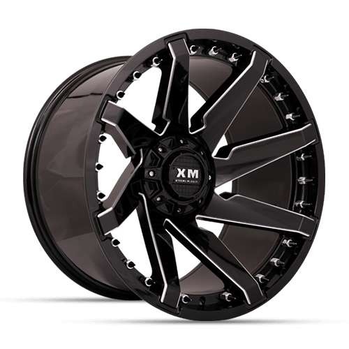 Xtreme Mudder XM301 Gloss Black Milled - Part Number XM30120125139515044110BM Xtreme Mudder XM301 Gloss Black Milled Photo