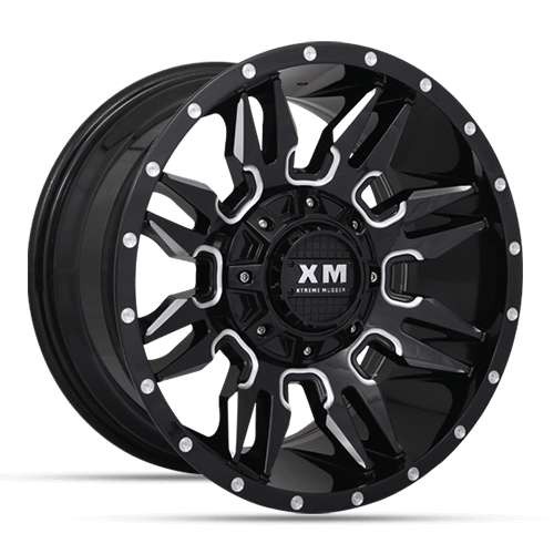 Xtreme Mudder XM320 Gloss Black Milled - Part Number XM32020105139751500110GBMW Xtreme Mudder XM320 Gloss Black Milled Photo