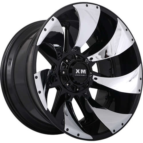 Xtreme Mudder XM326 Gloss Black Chrome Inserts Photo