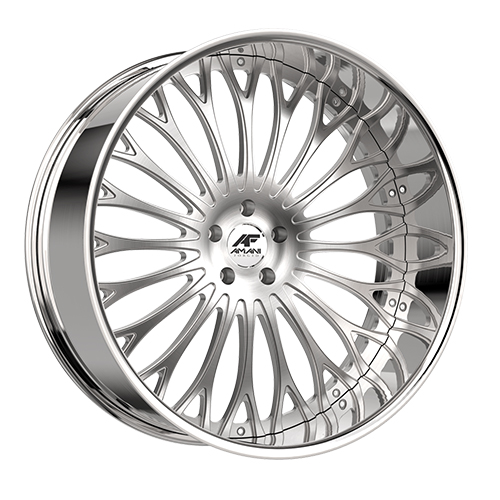 Amani Street Napoliano Brushed W/ Chrome Lip