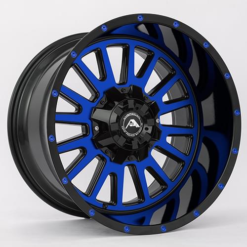 American Offroad A105 Gloss Black W/ Blue Face - Part Number A10520A0xxx-24BMF-635Blue American Offroad A105 Gloss Black W/ Blue Face Photo