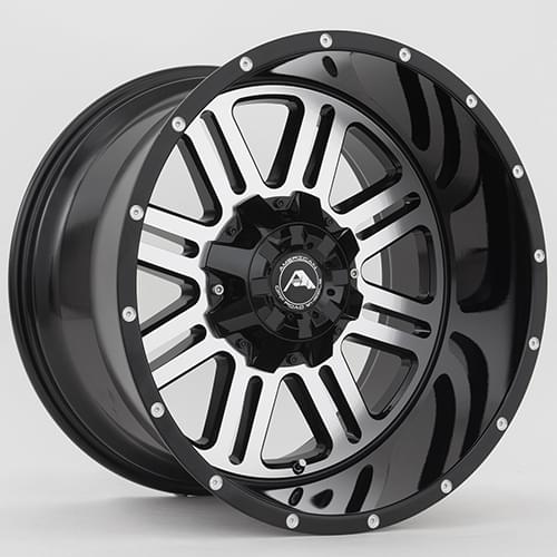 American Offroad A106 Gloss Black W/ Machined Face - Part Number A10620A2865-44BMF American Offroad A106 Gloss Black W/ Machined Face Photo