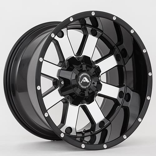 American Offroad A108 Gloss Black W/ Machined Face - Part Number A10820A463539-76BMF American Offroad A108 Gloss Black W/ Machined Face Photo