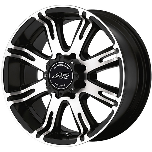 American Racing Ribelle AR708 Satin Black W/ Machined Face - Part Number AR70829068520 American Racing Ribelle AR708 Satin Black W/ Machined Face Photo