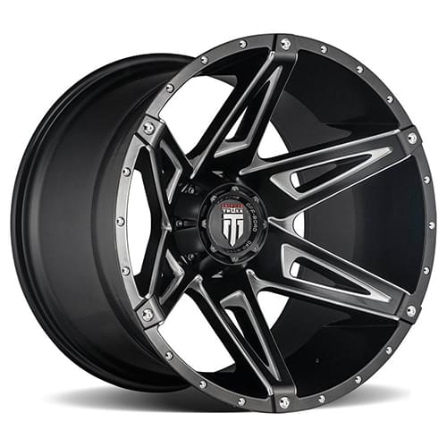 American Truxx Kutz AT1902 Gloss Black W/ Milled Spokes - Part Number AT1902-20994M American Truxx Kutz AT1902 Gloss Black W/ Milled Spokes Photo