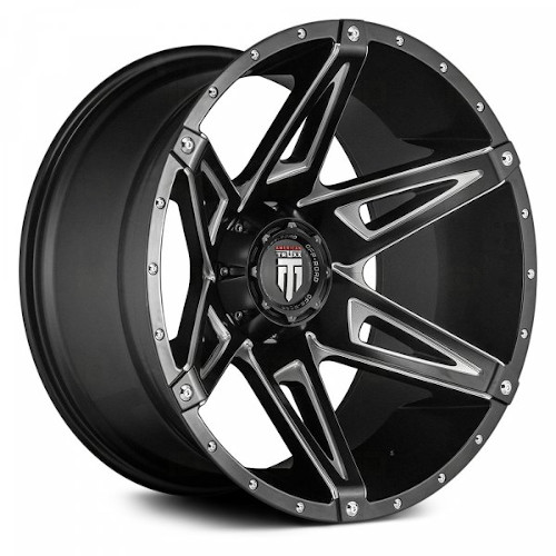 American Truxx Kutz AT1902 Gloss Black W/ Milled Spokes - Part Number AT1902-22478M-76 American Truxx Kutz AT1902 Gloss Black W/ Milled Spokes Photo
