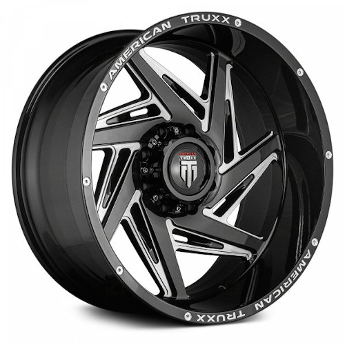 American Truxx Spiral AT1906 Matte Black W/ Milled Spokes - Part Number AT1906-2181M-24 American Truxx Spiral AT1906 Matte Black W/ Milled Spokes Photo