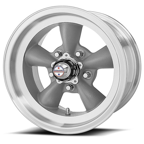 American Racing Torq Thrust D VN105 Gray W/ Machined Lip - Part Number VN1054665 American Racing Torq Thrust D VN105 Gray W/ Machined Lip Photo