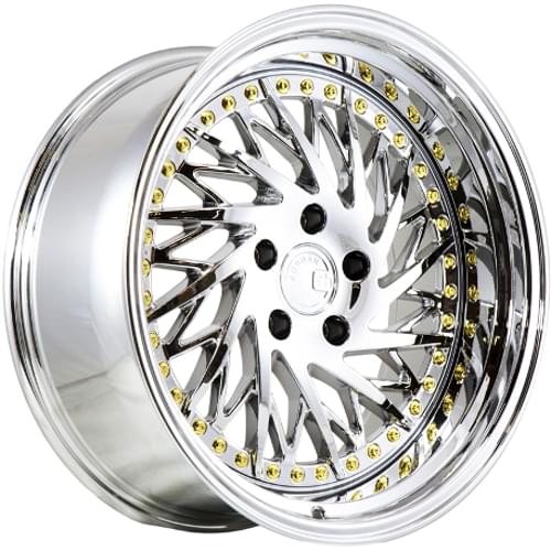 Aodhan Ds03 Vacuum Chrome W/ Gold Rivets - Part Number DS31895510035VC_D Aodhan Ds03 Vacuum Chrome W/ Gold Rivets Photo