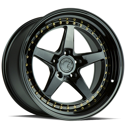 Aodhan DS05 Gloss Black W/ Gold Rivets - Part Number DS51895510035GB Aodhan DS05 Gloss Black W/ Gold Rivets Photo