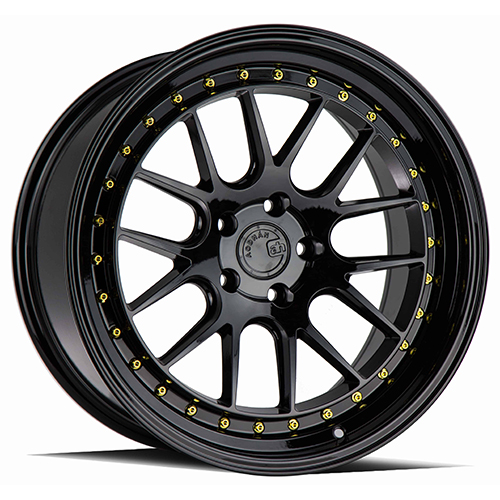 Aodhan DS06 Gloss Black W/ Gold Rivets - Part Number DS61895511430GB Aodhan DS06 Gloss Black W/ Gold Rivets Photo